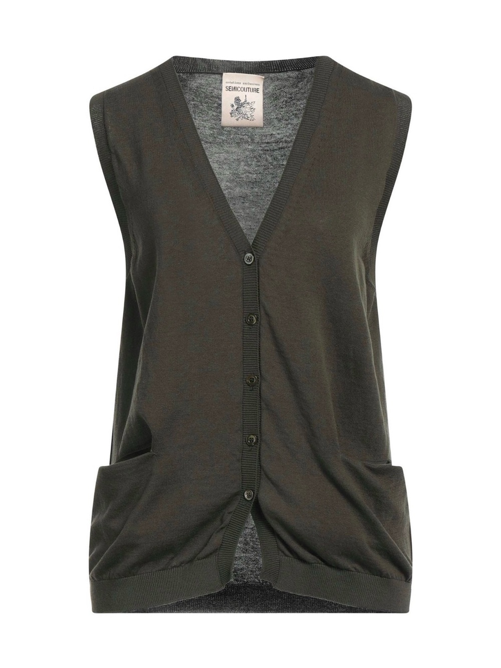 Semicouture Italy Women's Olive Green Vest Sz small